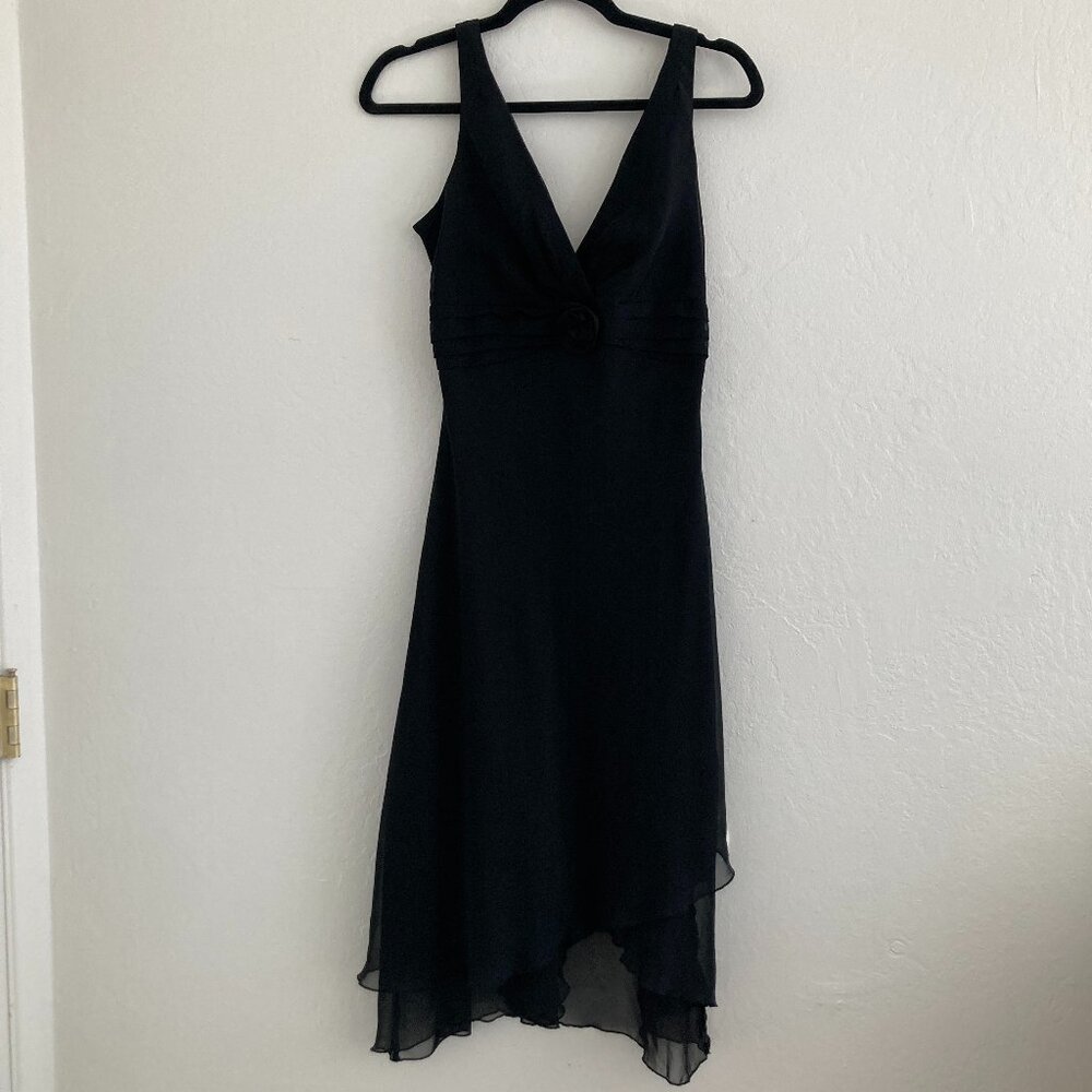 DJ Summers Y2K Babydoll Midi Dress Black Whimsigoth Ethereal Dark Romantic 90s